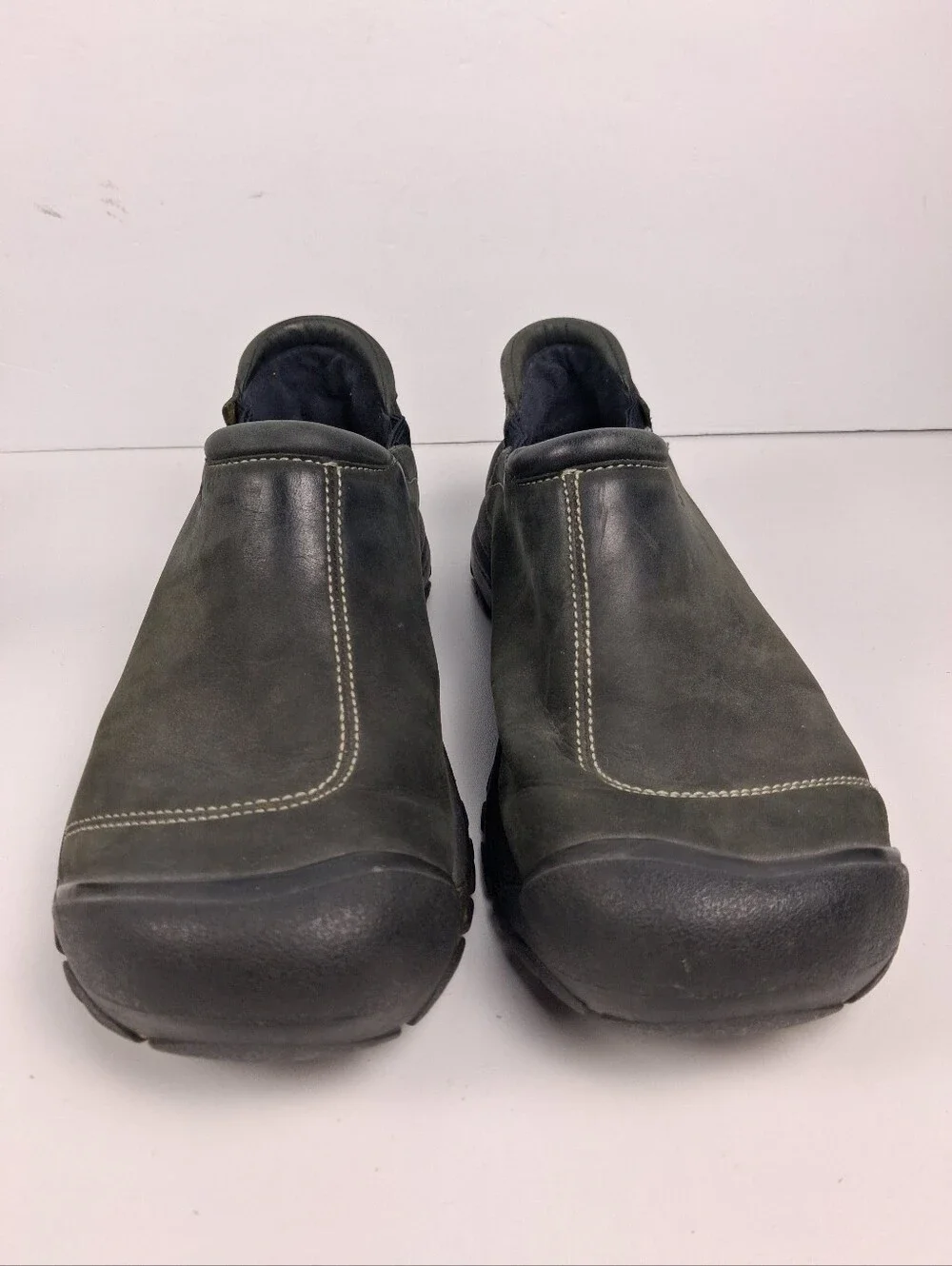 KEEN Ashland Shoes Clogs Mens 11 Black Leather Casual Slip On Comfort Gorpcore